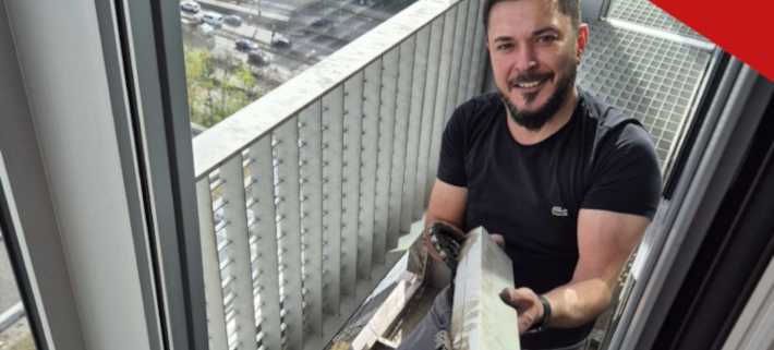 Motor Einbau Frauenhofer RWA Brandschutz